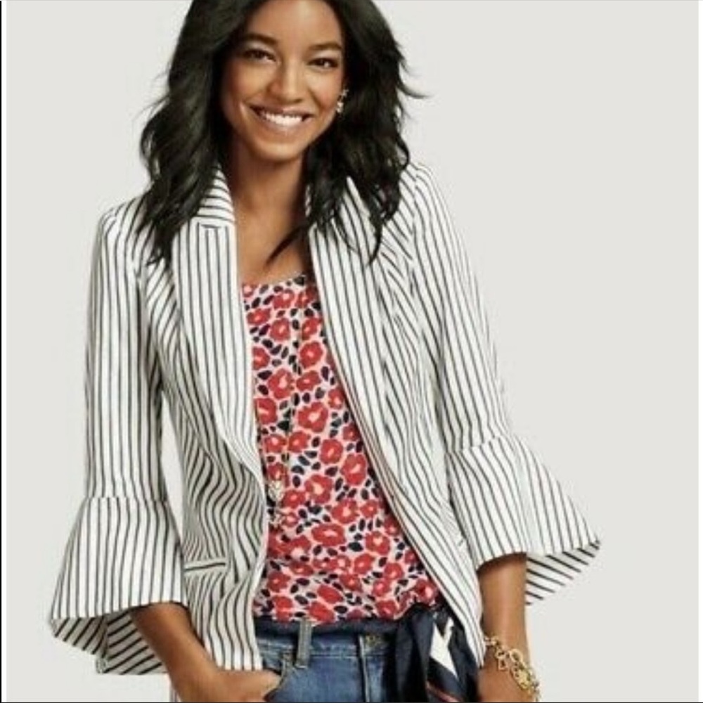 NWOT Cabi striped bell sleeve jacket style 5295